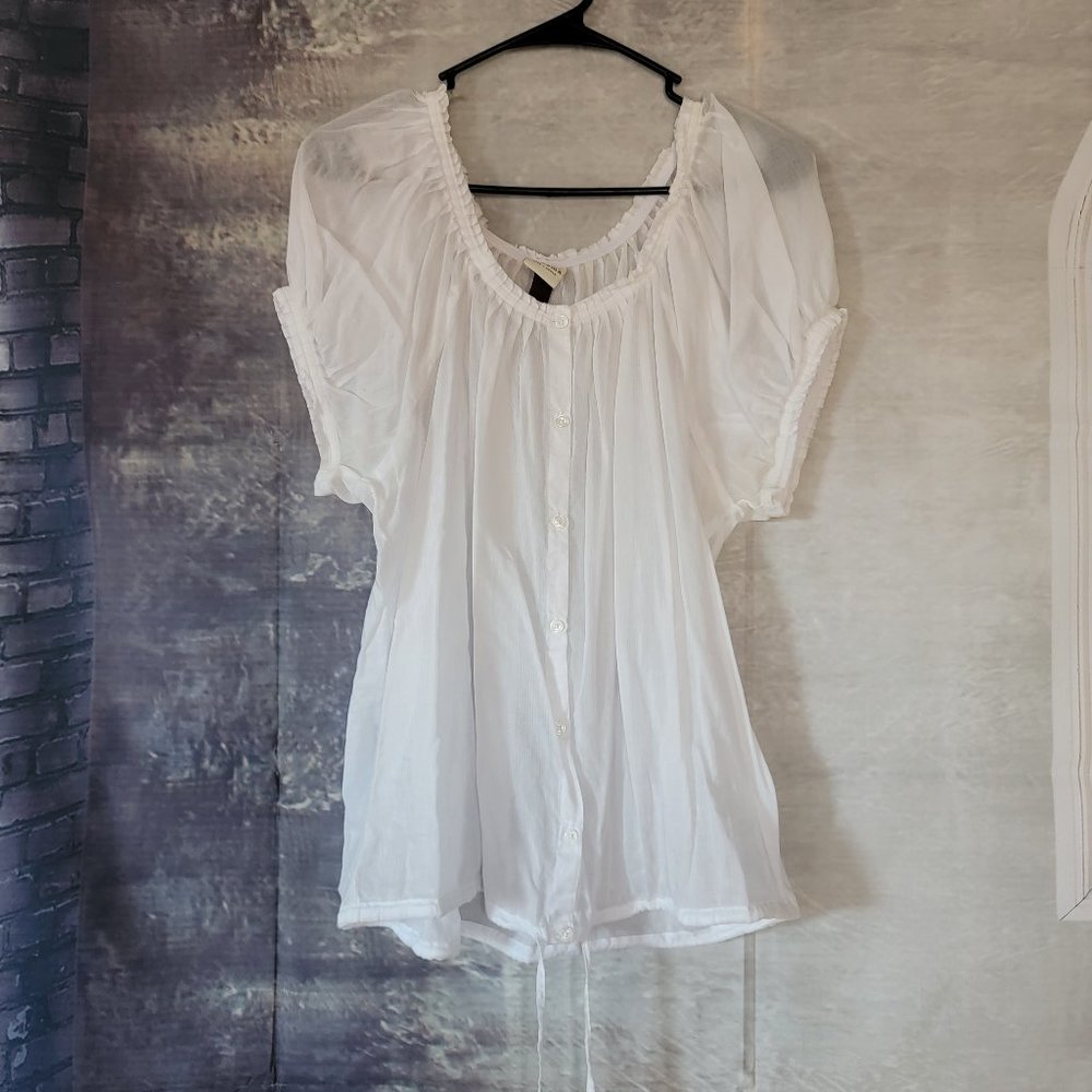 Sonoma 100% Cotton White Blouse